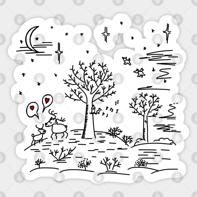 A winter in love Sticker by Aurealis